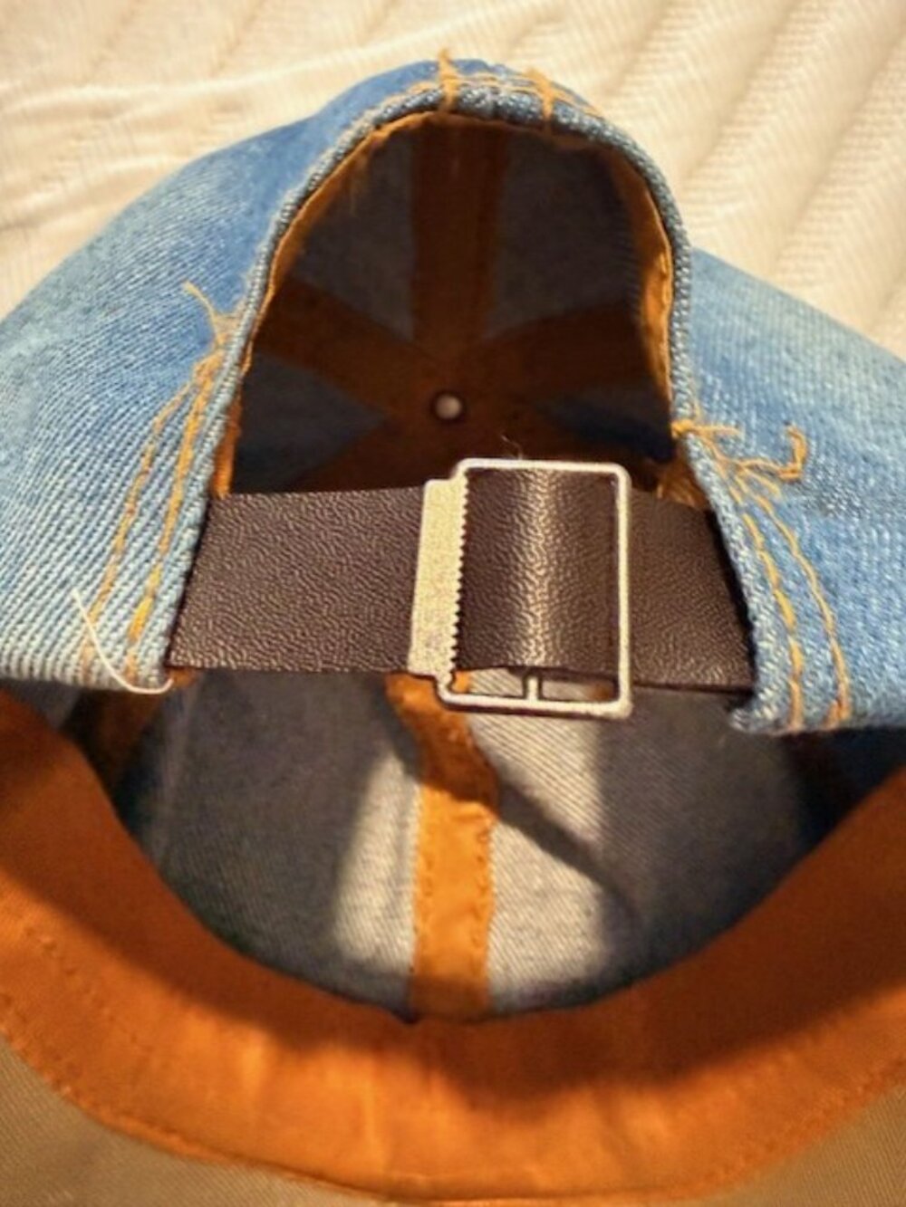 Cali Denim Baseball Cap Rhinestone Studded Bling Hat - Picture 7 of 9